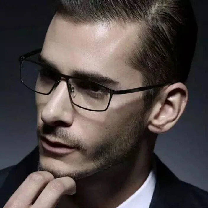 

HOT Super light Man Pure Titanium optical Prescription Eyeglass Frames Sports brand Business Men Fashion Frame Eyeglasses 8184