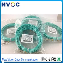 10 шт./лот, внутренний SC-SC 10 м DX многомодовый(OM3-150) двойной 10 г 50/125 мм Aqua SC/UPC Волоконно-оптический патч-корд/волоконно-оптический соединительный кабель