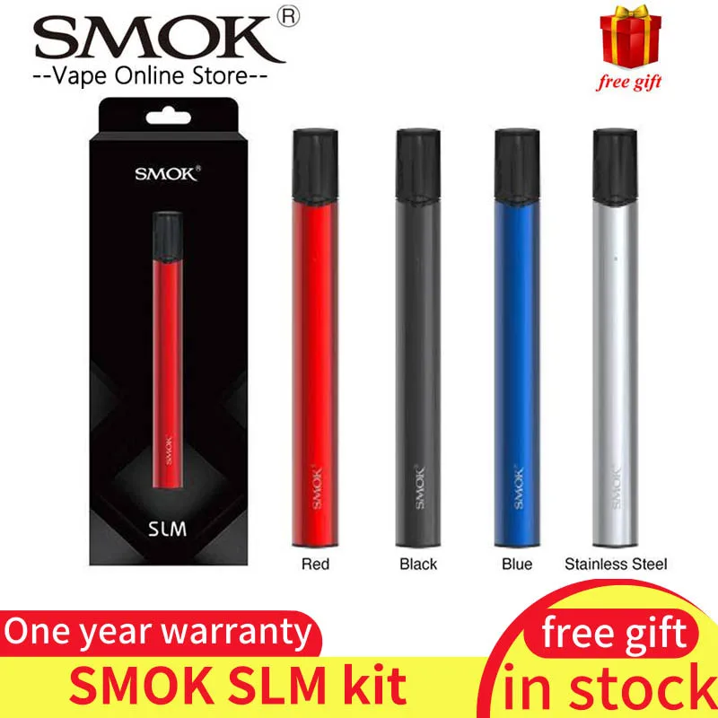 

New arrival SMOK SLM KIT Electronic Cigarette Mini Vape Pen pod kit with 250mAh Battery 0.8ml Pod Coils Vaporizer vs infinix kit