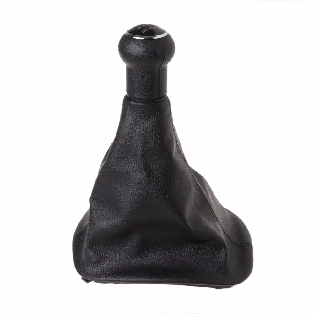 

Black 5 Speed Auto Gear MT Shift Knob Collars Gaiter Boot For Audi A6 C5 1996 1997 1998 1999 2000 2001 Car Styling C45