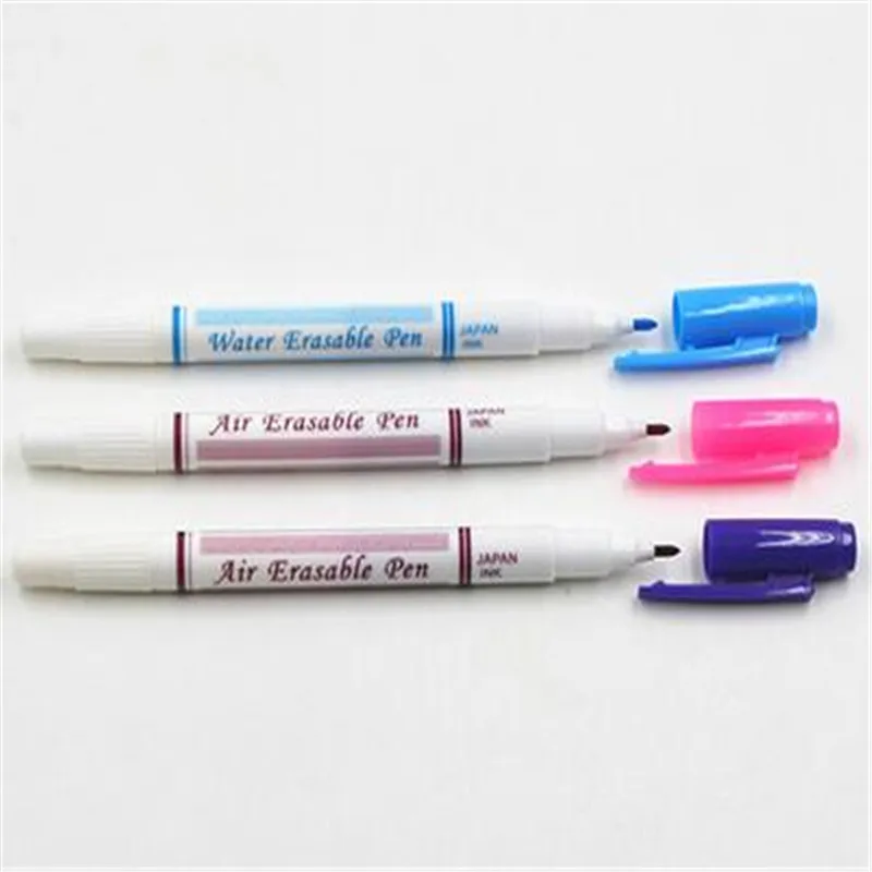 3 шт./лот синий/фиолетовый/розовый воздуха воды стираемые маркер для ткани Авто-ручка с исчезающими чернилам заменить портновские мелки