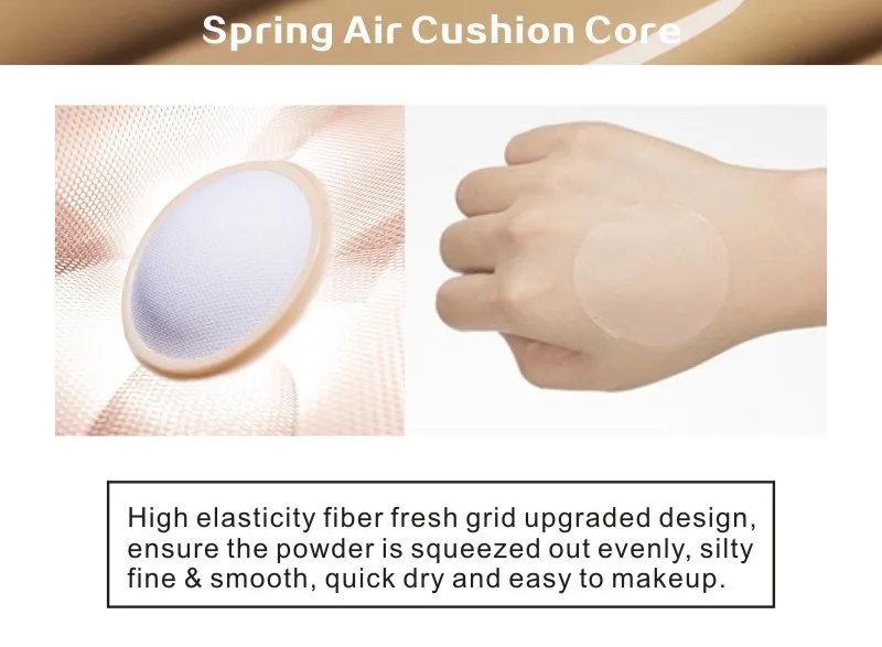 HENLICS Sunscreen Bouncing Cushion BB Cream Concealer Moisturizing Foundation Whitening Face Cosmetics 2 in 1  Makeup Set (12)