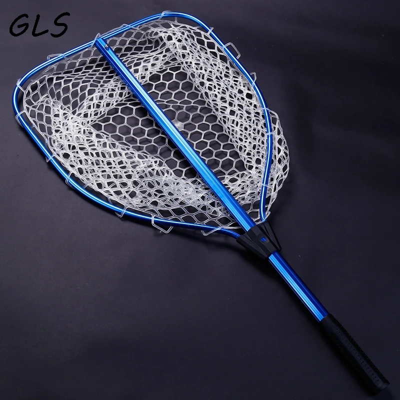 

Aluminum alloy fly fishing dip net shrinking net nylon net fly fishing fish