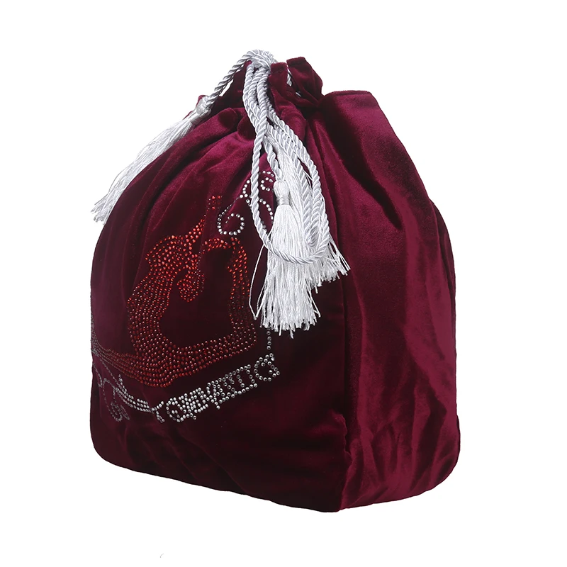 Multicolor Rhythmic Gymnastics Ball Bag Rg Professional Protection Red Velvet Fabric Accessories Gym Girl Rhinestones