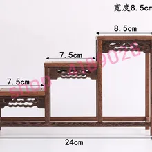 Твердая древесина Куриное Крылышко, деревянные, маленький размер продвигаются шаг за шагом антикварные полки, орнамент маятник стеллаж для выставки товаров