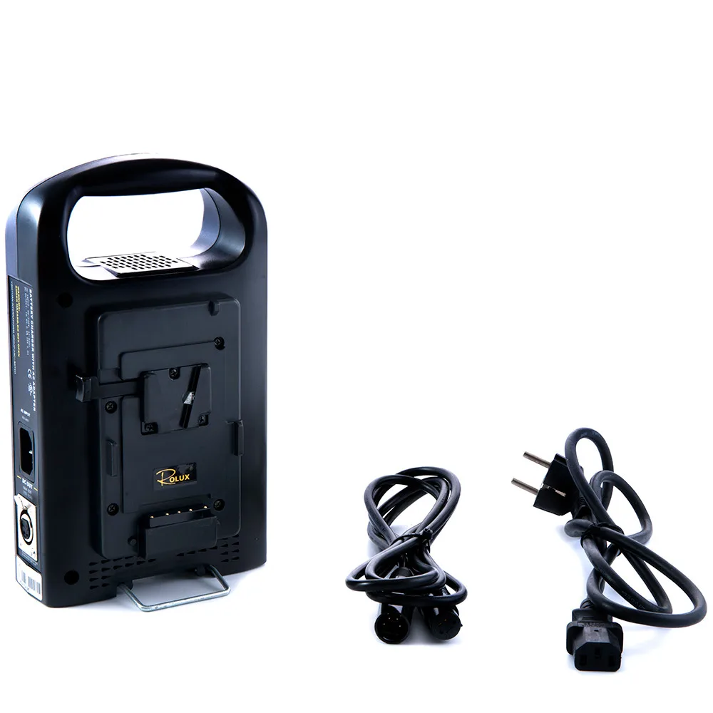 

Rolux RL-2KS Dual channel V mount V-lock camera battery charger BP battery power charger