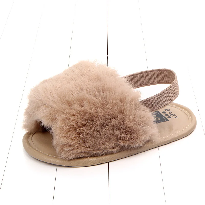 Baby Sandals for Girls Beach Sandals 2019 Summer New Kids Shoes Lovely Plush Toddler Princess Non-slip Crib Slippers Kids Gifts (38)