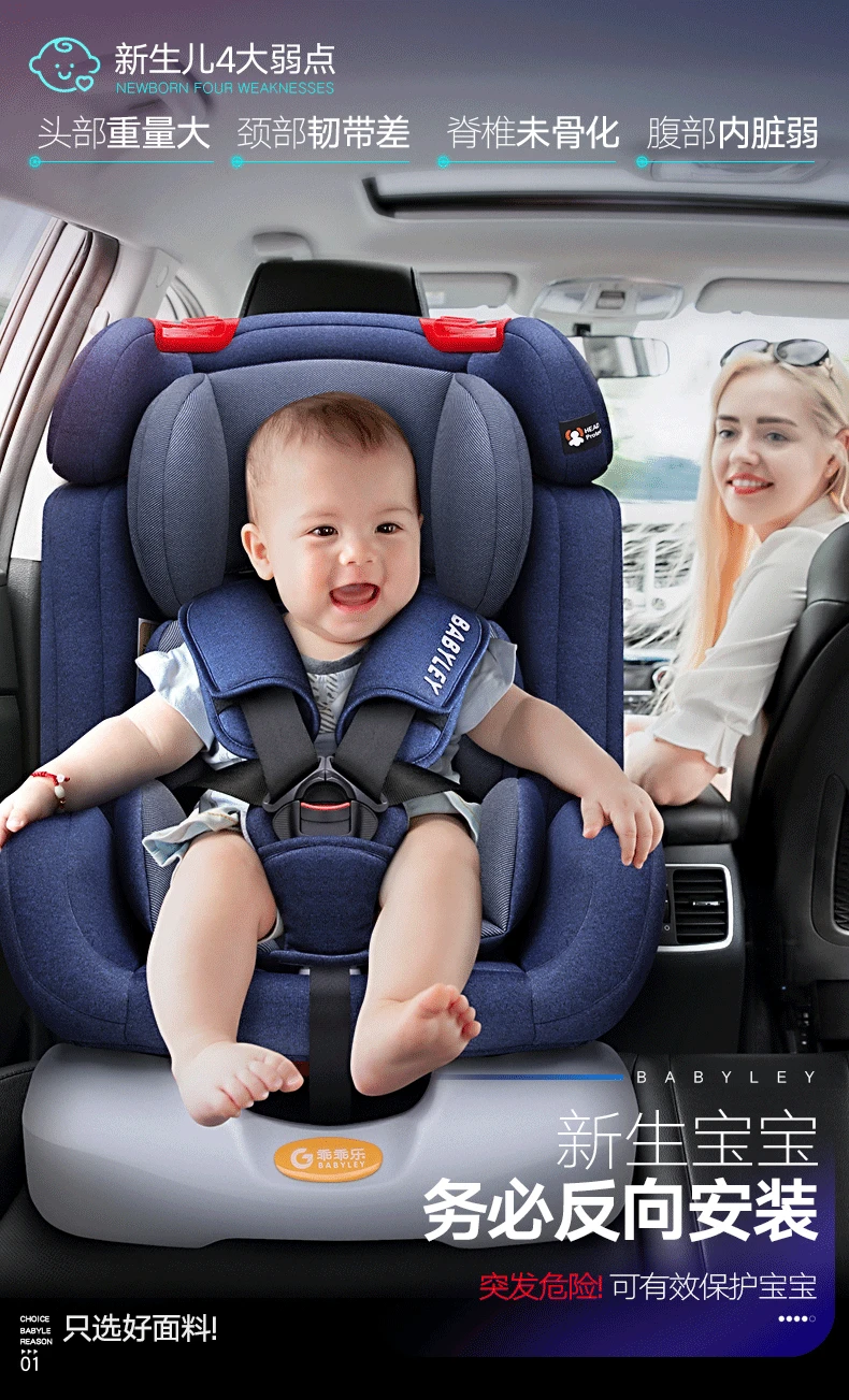 От 0 до 12 лет Детское безопасное сиденье, автомобильное кресло для безопасности, откидное isofix интерфейс для установки вперед и назад