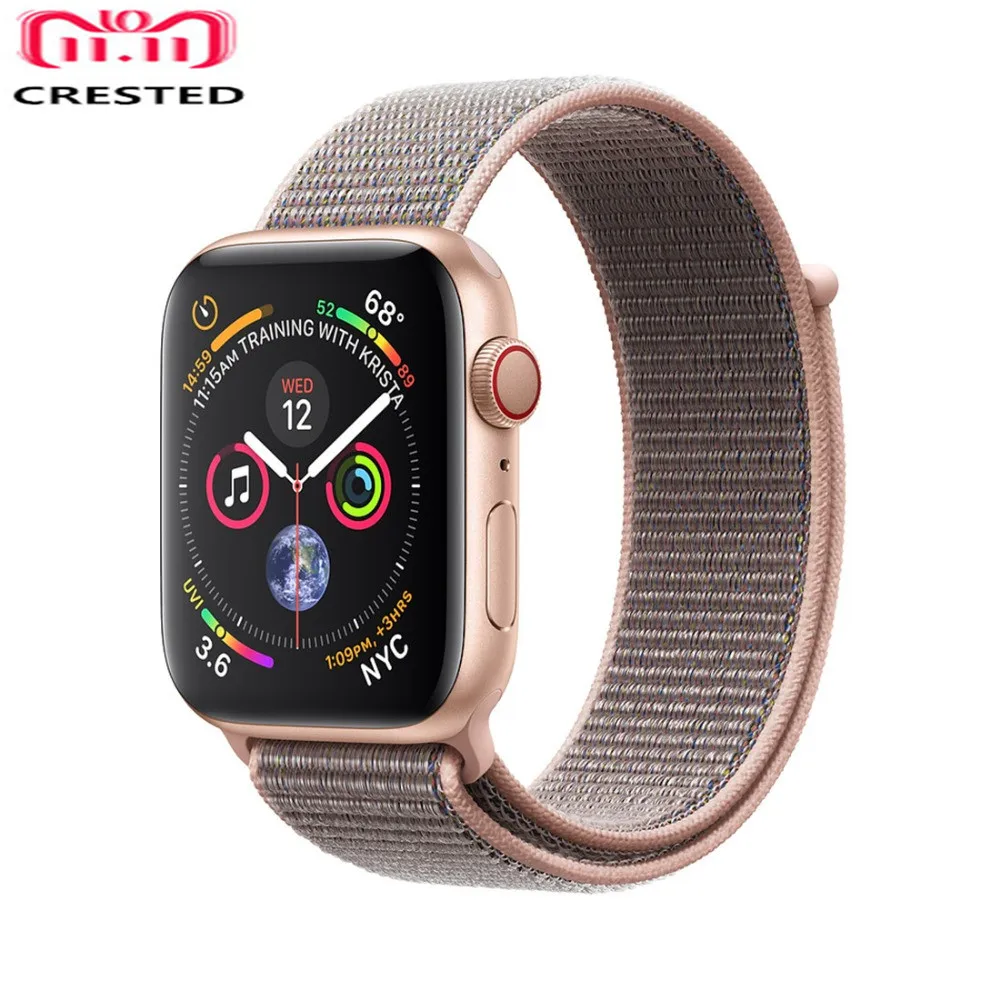 

CRESTED sport loop for apple watch band 42mm 38mm iwatch 3 2 1 wrist band Bracelet Breathable Lightweight weave nylon loop strap