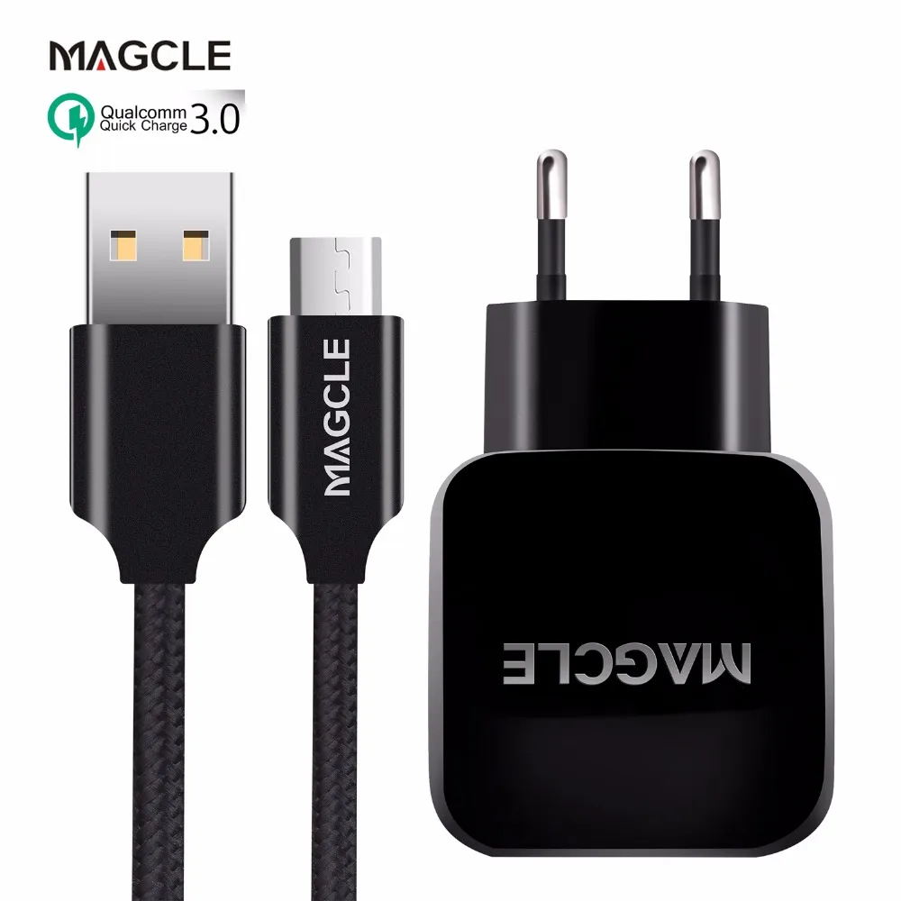 Magcle быстрое зарядное устройство 3,0 QC3.0 18 Вт USB быстрое зарядное устройство+ Magcle 2A usb кабель для samsung huawei Xiaomi Прямая поставка