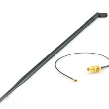 10 шт./лот Wi-Fi антенна 2,4 ГГц 9dbi с RP-SMA разъем для беспроводного маршрутизатора+ IPX до RP-SMA разъем штыревой кабель