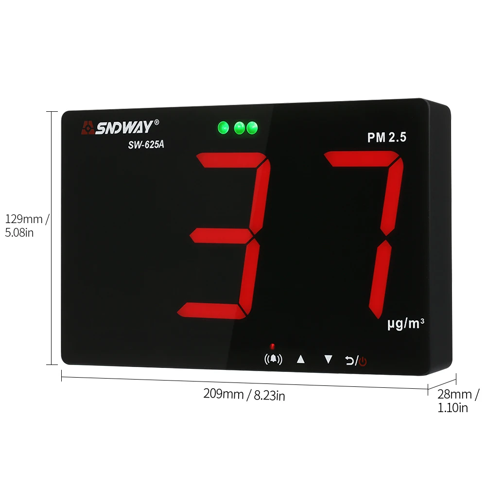 SNDWAY PM2.5 детектор Настенный воздуха прибор для проверки монитор концентрации пыли 9,6-дюймовый большой Экран