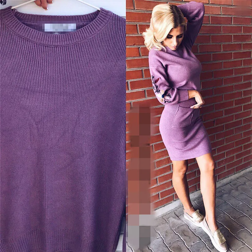 

2017 Acrylic Full Sale Sweaters And Pullovers Poncho 2017, Europe The Fashionable New Woman Embroidered Sweater Skirt