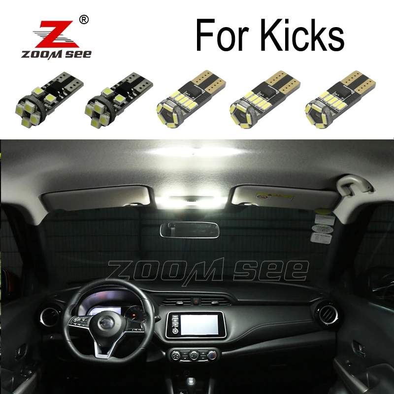 

7pc x 100% Error Free LED bulb For 2016-2019 Nissan Kicks Interior Ceiling Reading dome light lamp kit Accessories