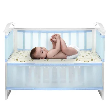 

2Pc Breathable Crib Enclosures Baby Collision-proof Bed Enclosure Newborn Breathable Crib Bumper Protection Supplies