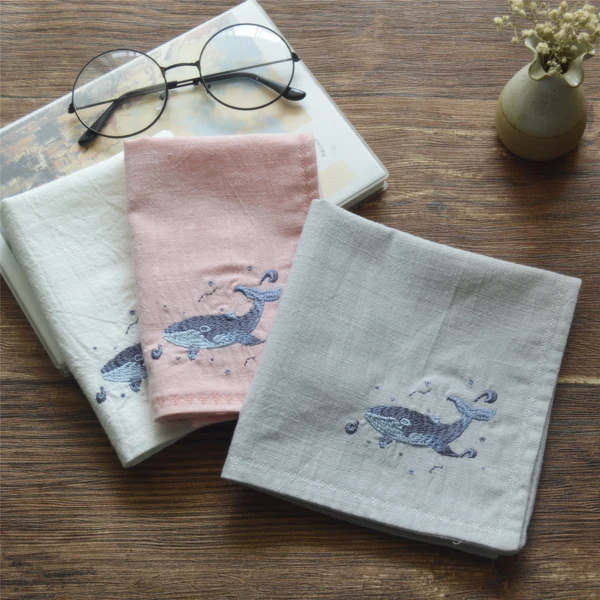 The ocean Embroidery flower pretty woman handkerchief embroidered restoring ancient ways is The lit