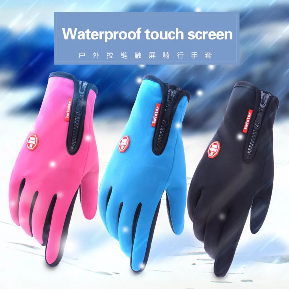 

Men Woman Winter Cycling Gloves Waterproof Full Finger Thermal Sports Gloves Mountain Bike Mtb Gloves Male Women's Mittens