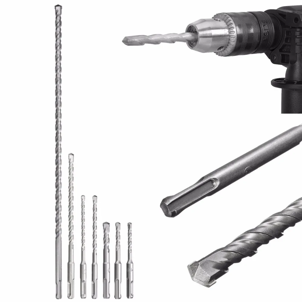 SDS сверло для каменной кладки вольфрамовый наконечник карбит для бетона/кирпича с наконечником, набор для бурения бетона, аксессуары для электроинструмента