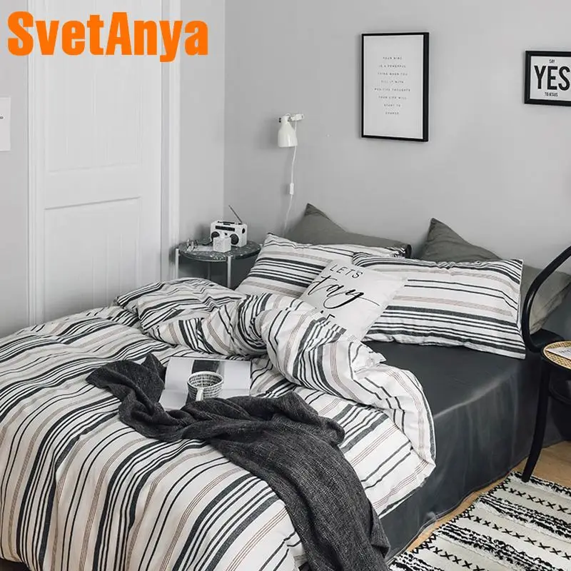 

Svetanya 100 Cotton Bedlinen Teens Bedding set Single Double King Size Sheet pillowcase Duvet Cover sets