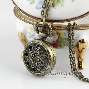 

Brass bronze copper antique style openwork Malta cross pocket watch pendant long chain necklaces for men and women unisex 2013
