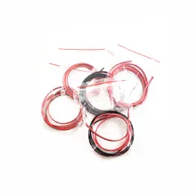 1 м 18/20/22/24/26 волноводный Электрический кабель Луженая Медь кабель с ПВХ-изоляцией для светодиодов ленточный кабель красные, черные провода