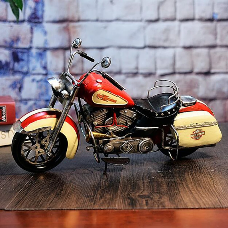 Collectible Retro Classic Car Models Metal Manual Motorcycle Model