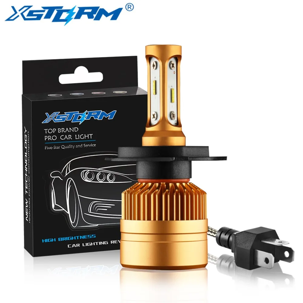 H4 LED Motorcycle Headlight Fog Light Bulb 4000LM Hi Lo Lamp Moto
