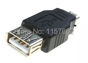 200 шт./лот USB 2,0(мама)-Micro USB B(Папа) 5-контактный Кабель-адаптер