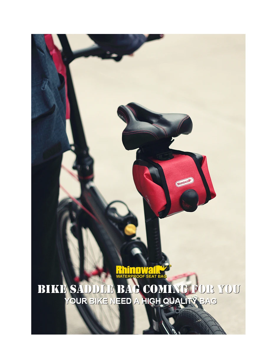 Rhionwalk полный Водонепроницаемый седло велосипеда Сумки Quick Release Велосипедный Спорт сиденье сумка с Фонарь подвесной ремень ТПУ нейлон