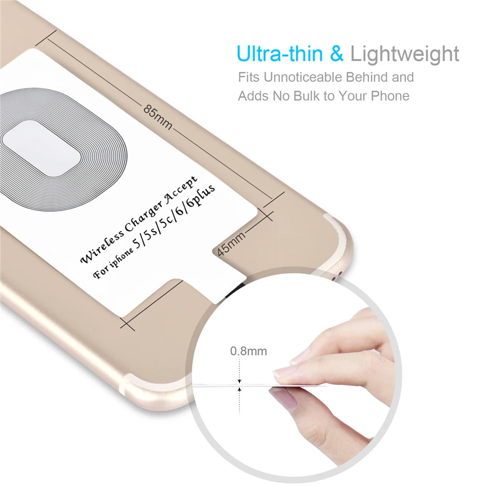 Qi Standard Wireless Charger Patch for iPhone 7 7Plus