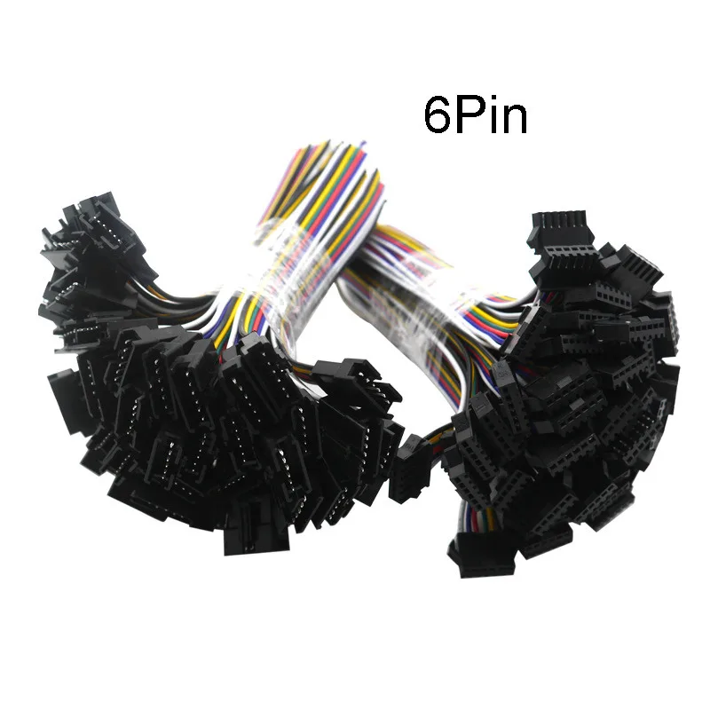 5 пар~ 100 пар 3pin 4pin 5pin 6pin JST светодиодный коннектор, мужской и женский коннектор для 3528 5050 RGB RGBW RGBWW светодиодный светильник - Цвет: 6pin