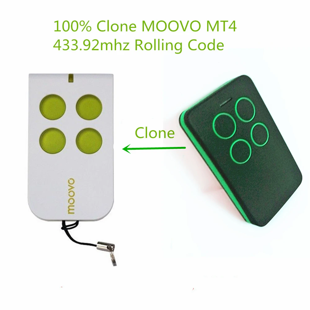 Moovo MT4 MT4G MT4V compatible remote control rolling code 433mhz top quality free shipping | Электроника