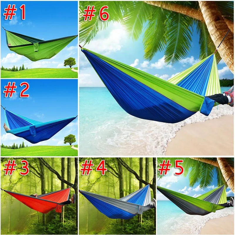 

270x140cm Outdoor Hammock Garden Sports Home Travel Camping Swing Nylon Hang Bed Double Person Hammocks HG99