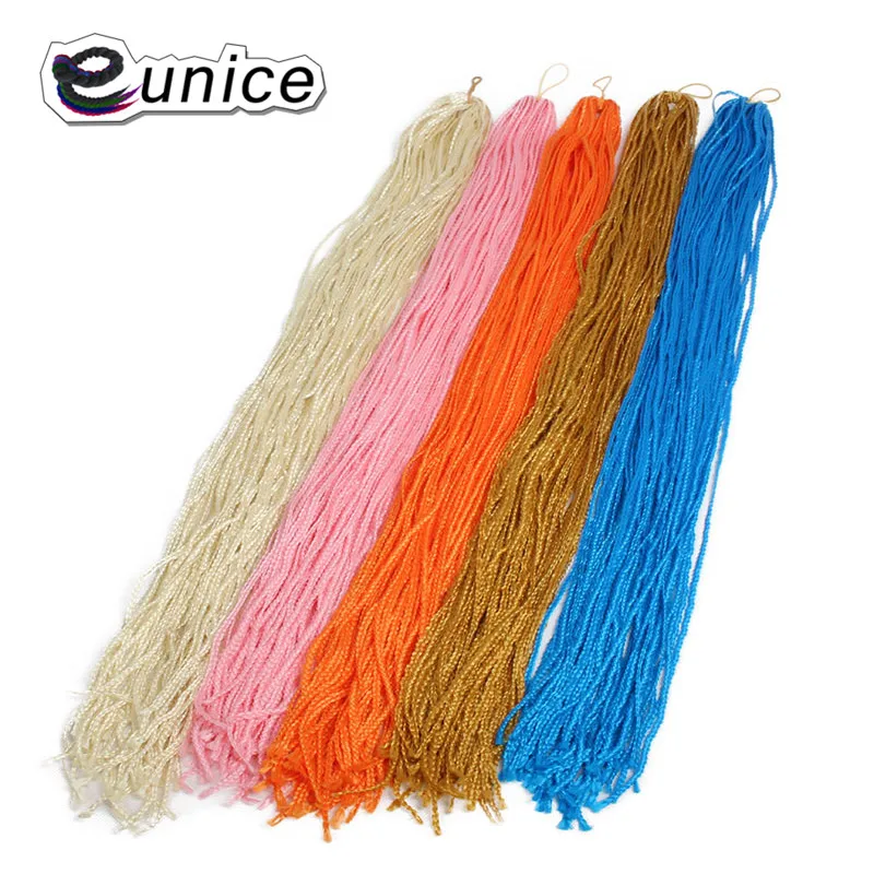 Eunice Synthetic Crochet Hair Braided 3S Box Braids Small Size Zizi Hair 28INCH 3pieces/lot High Temperature Fiber Free Shipping
