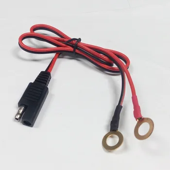 

1m SAE Plug to O Type Terminal Quick Connector 10A/2468/18AWG Copper Cord DIY Power Cable for Booster Car Battery Jump Starter