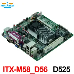 Низкая цена Intel D525/1.80 ГГц двухъядерный Процессор Desktop Промышленные Mini-ITX материнская плата с 1 Gigabit Ethernet /NIC oem