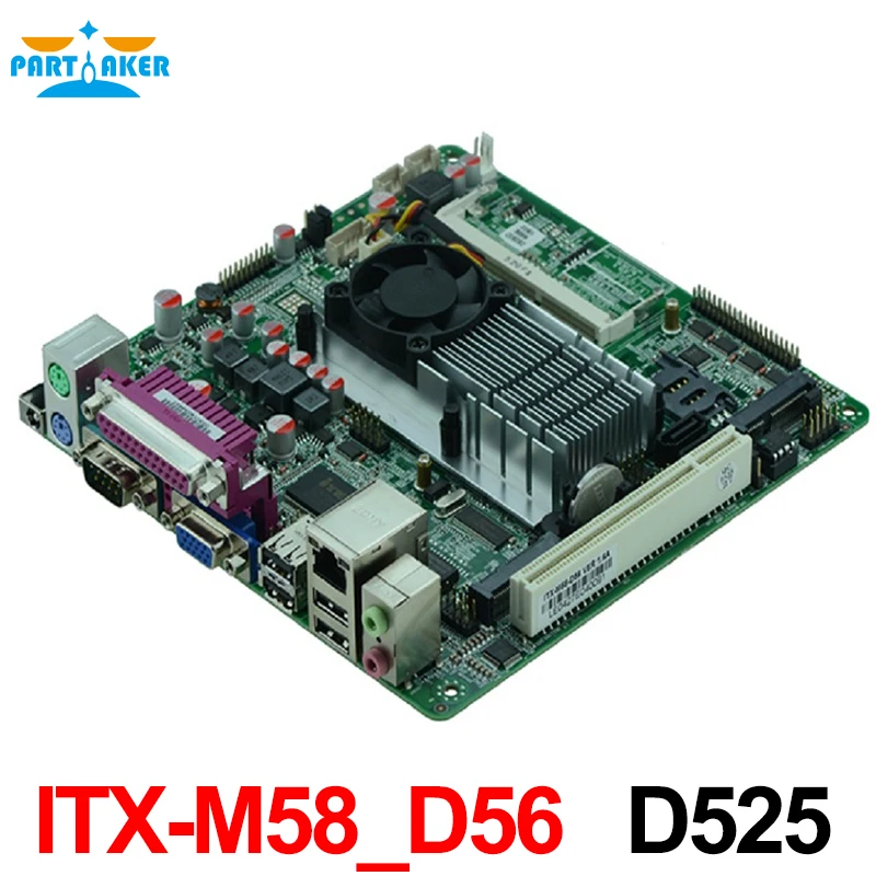Cheap price Intel D525/1.80GHz dual core CPU Desktop Industrial MINI-ITX Motherboard with 1 gigabit ethernet/nic OEM cheap price intel 945 lga775 socket motherboard with intel pentium 4 ps2 chip isa ddr2 core 2 duo 945gv micro atx mainboard