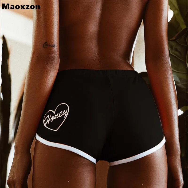 Maoxzon Womens Sexy Slim Fitness Shorts For Female Orange Fashion