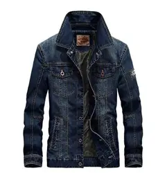 Мужской джинсовая куртка большой код куртка