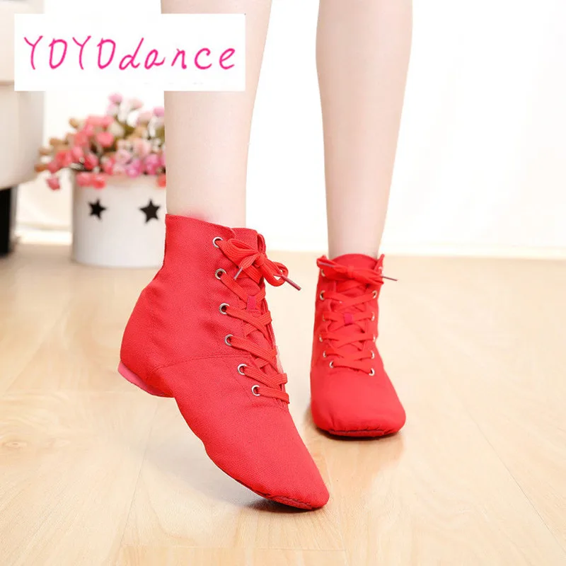 New Discount Woman's Men's Jazz Dance Shoes Lace Up Boots