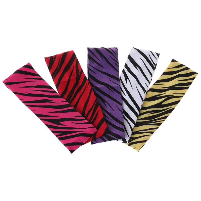 

Sport Hair Band Elastic Wide Zebra Stripe Yoga Exercise Women Sweatband Headband Outdoor fitness equipment