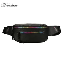 Mododiino модная поясная сумка для женщин, водонепроницаемая поясная сумка, Женские поясные сумки, унисекс, ПУ Голограмма, пояс для денег, сумки для девочек DNV0752
