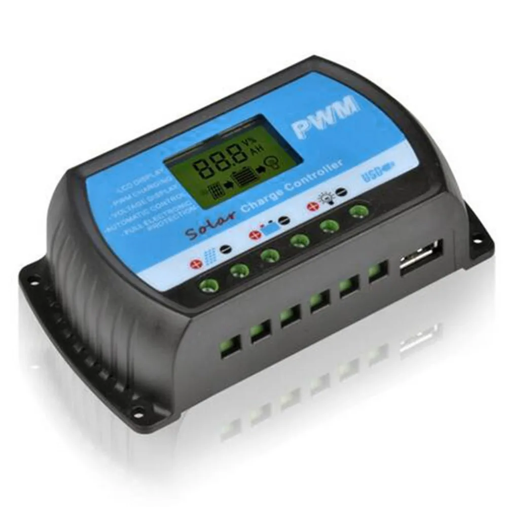 

Solar Charger Panel Controller PWM 20A Battery 12V/24V LCD Display Screen Auto 5V USB Charging Machine High Quality 2017