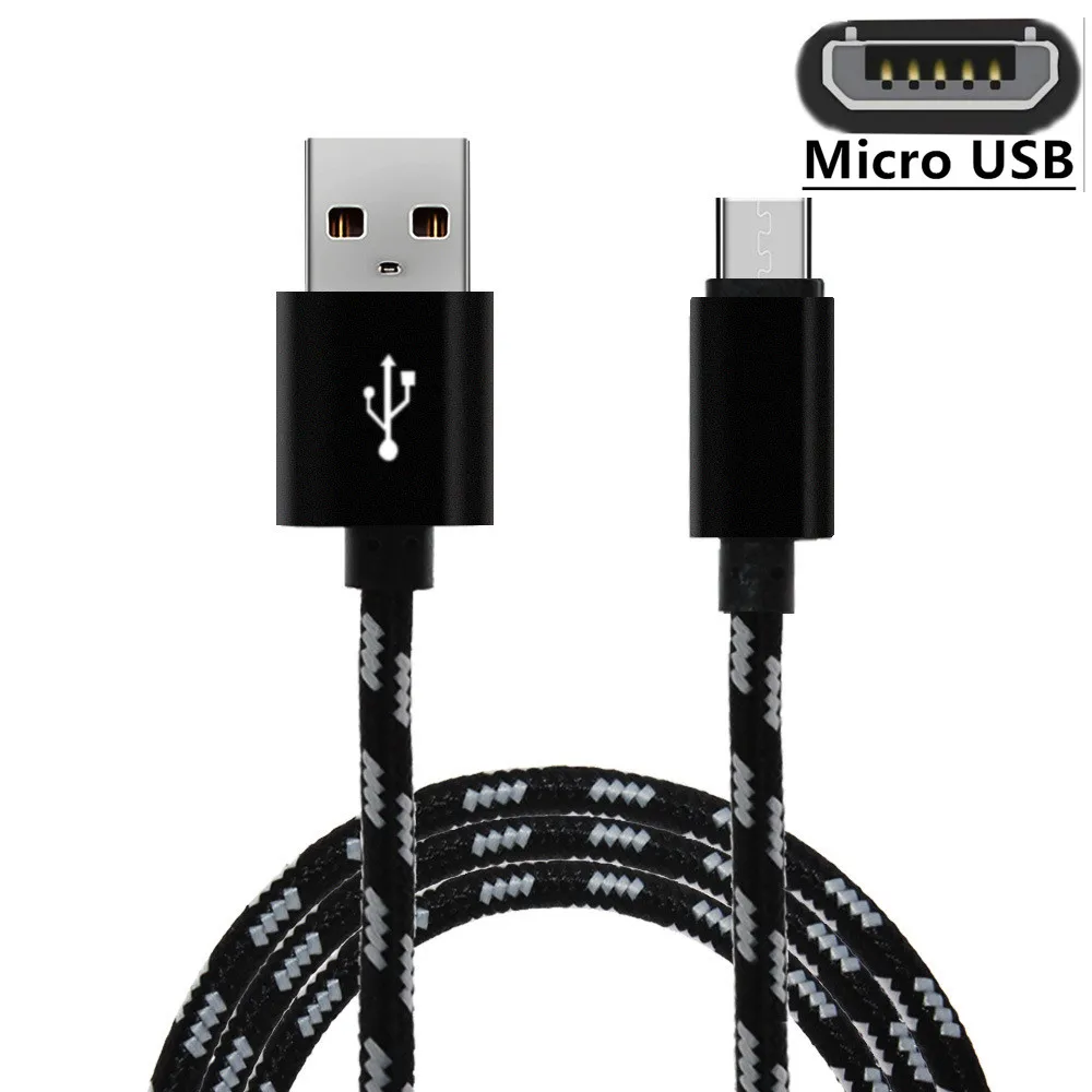 Кабель Micro USB для зарядки данных 2 м 3 м шнур для быстрой зарядки для Asus Zenfone 3 Laser Max Selfie Deluxe 4 5 6 Asus Zenpad 7,0 8,0 - Цвет: Черный