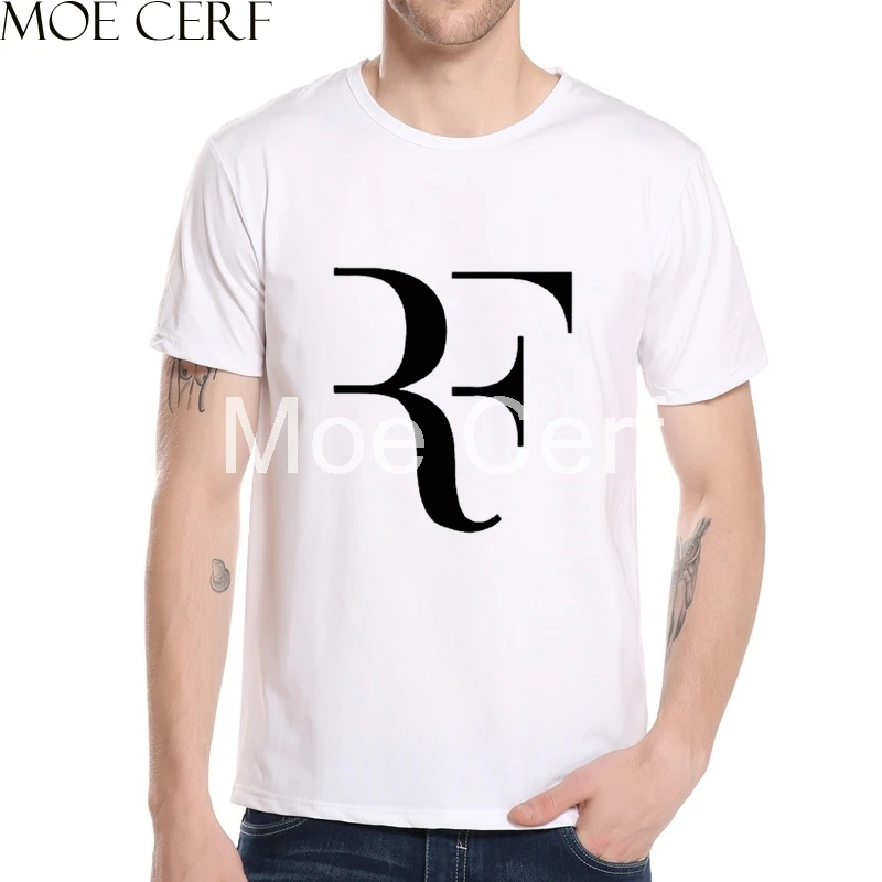 2018 Fashion Roger Federer Logo Men'S T Shirts Summer Short sleeve 3D