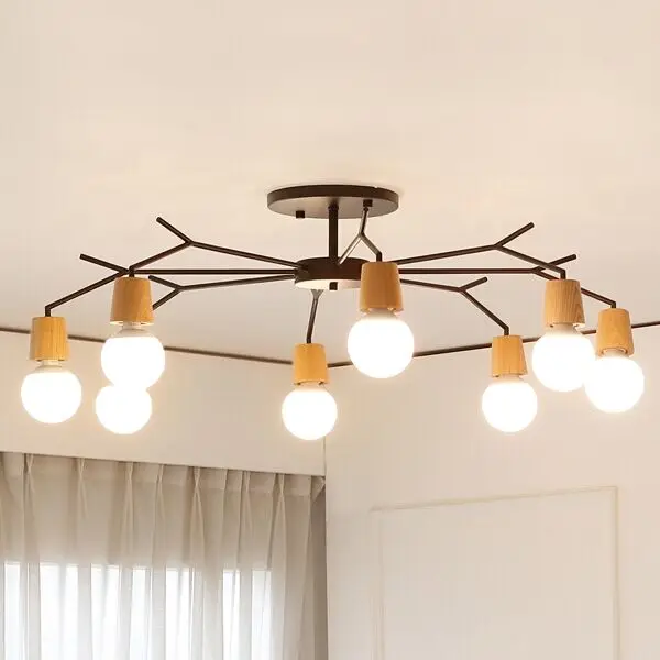 Led Nordic Holz Schlafzimmer Decke Licht Wohnzimmer Lampe Einfache Kreative Geweih Garten Restaurant Studie Gang Lampen Mz52 Living Room Lamp Room Lampbedroom Ceiling Light Aliexpress