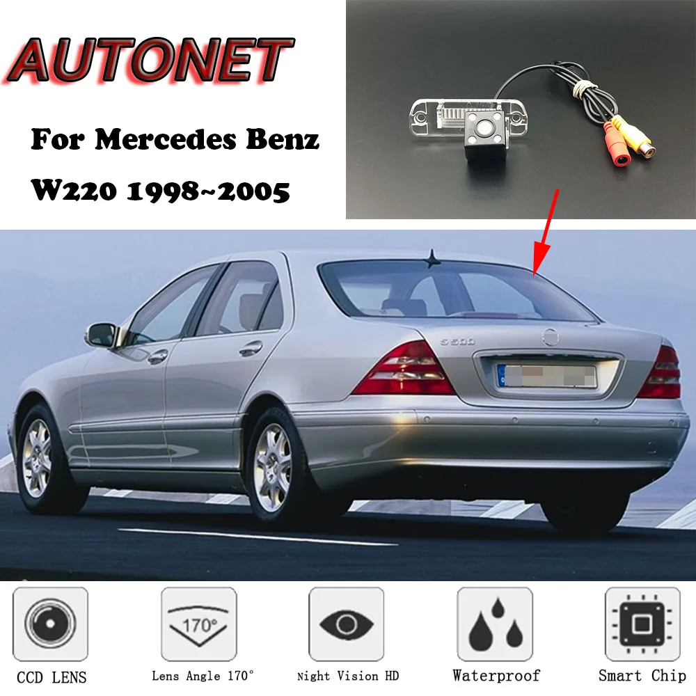 

AUTONET Backup Rear View camera For Mercedes Benz W220 1998 1999 2000 2001 2002 2003 2004 2005 Night Vision license plate camera