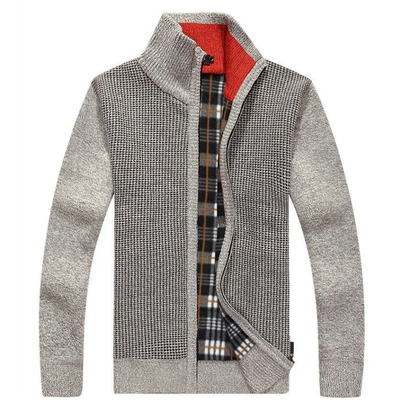 Для мужчин Шерсть Хлопок Для мужчин свитера зимние осенние мужские кардиган бренд пальто Новый свитер Армейский зеленый Размеры M-3XL 5