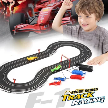 

Speed Electric Double Race Track Car Hand Crank 8-shaped Equation Racing Boy Puzzle Car Toy Diecast Set 589-39A