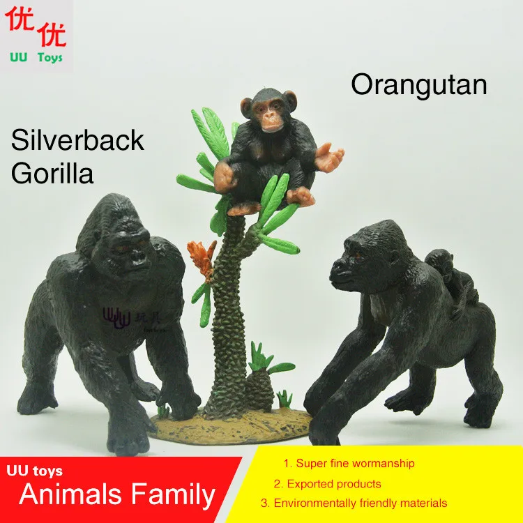 Hot toysKing Kong Silverback gorilla (Orangutan) family pack